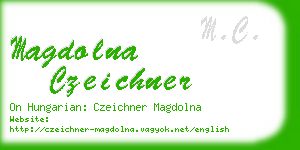 magdolna czeichner business card